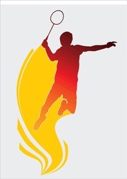 badminton silhouette icon