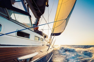 sailing into the sunset