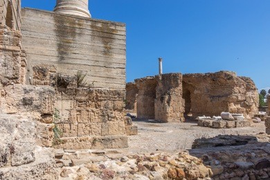 bathhouses of carthage, tunisia. unesco world heritage.