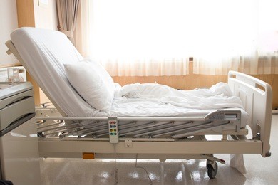 inpatient bed in hospital ward