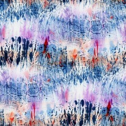 seamless tie-dye pattern of indigo and pink color on white silk. hand painting fabrics - nodular batik. shibori dyeing. 