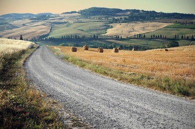 country road in tuscany, italy