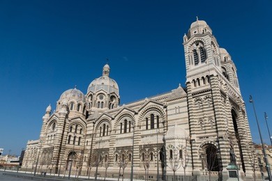 cathedral de la major - one of the main churches and local landmark in marseille, france