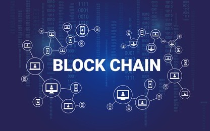 blockchain vector illustration.