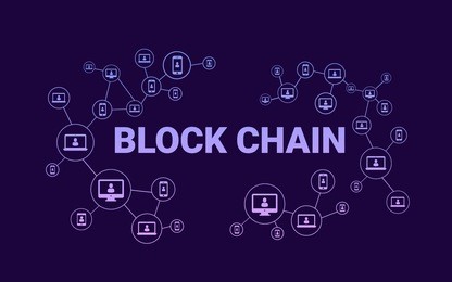 blockchain vector illustration.