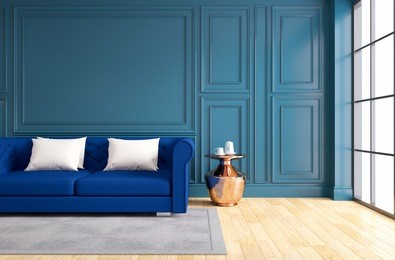 modern and classic living room interior design, spring summer house concept , 3d rendering