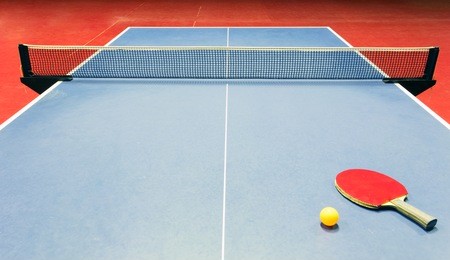 table tennis - racket, ball, table