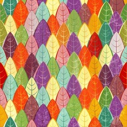 seamless pattern of colored autumn leaves. eps 10 vector illustration