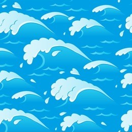 waves theme seamless background 1 - vector illustration.