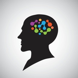 artificial intelligence (ai) logo design vector. human icon silhouette template graphic