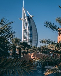 image taken of a luxury hotel in the day, dubai