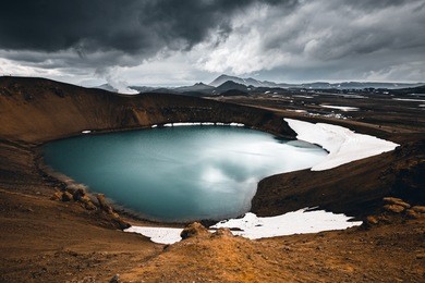 exotic view of the geothermal valley leirhnjukur. location myvatn lake, krafla, iceland, europe. amazing image of tourist attraction, most popularly photographed areas. discover the beauty of earth.