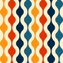 retro seamless pattern - colorful nostalgic background design