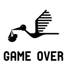 funny birth symbol - game over