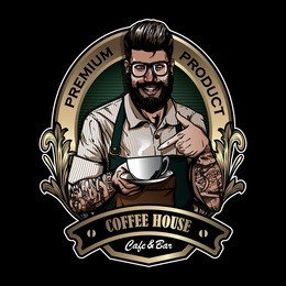 a smiling young man barista