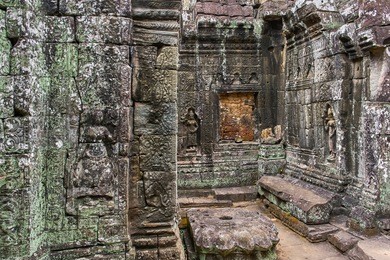 banteay kdei temple in angkor, siem reap, cambodia.