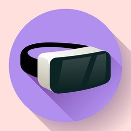 vr glasses icon or virtual reality helmet icon vector. flat virtual reality headset icon for computer, phone or smart phone. vr goggles