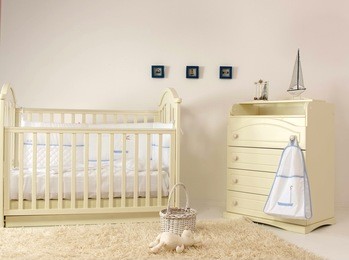 interior of baby room indoors bed carpet