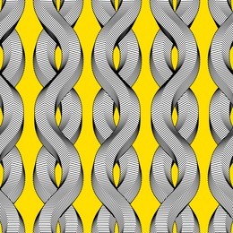 abstract vector seamless op art pattern. monochrome graphic black and white ornament. striped optical illusion repeating texture