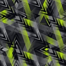 abstract geometric seamless pattern. fashion style design print triangle. with vertical fading lines, tracks, halftone stripes. extreme sport style illustration. trendy urban colorful backdrop. 