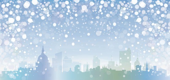 vector of winter cityscape.