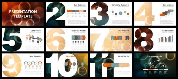 business presentation templates. vector infographic elements for company presentation slides, corporate annual report, marketing flyers, leaflets and brochures, banners and web design.