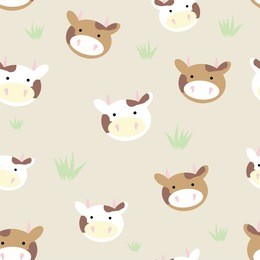 seamless texture of a cow pattern for packaging paper, baby
clothing, fabric