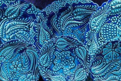 beautiful vintage dishes, painted ceramics