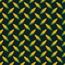 festa junina corn seamless pattern - festa junina annual brazil june celebration corn seamless pattern in vintage retro colors on dark teal background