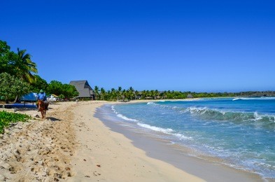 popular natadola beach in viti levu island, fiji