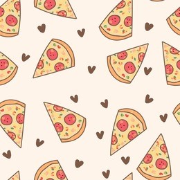 lovely pizza pattern 