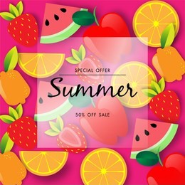 summer sale background vector