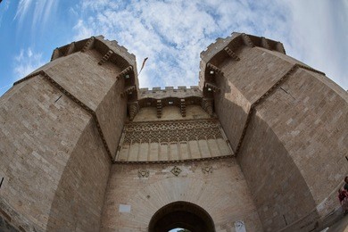 the towers of serrano de valencia, were one of the old gates of the city that were once walled. at the moment it is a point of concentration of tourists for its architectural beauty and the apliable p