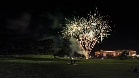 fireworks at auckland domain in nz