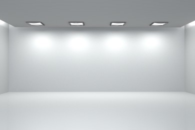 illustration of 3d image of empty wall for display