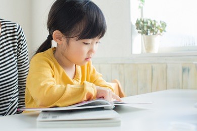 asian parent reading books