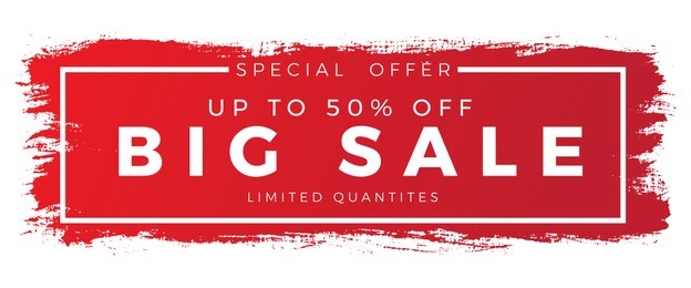 brush sale banner vector 
