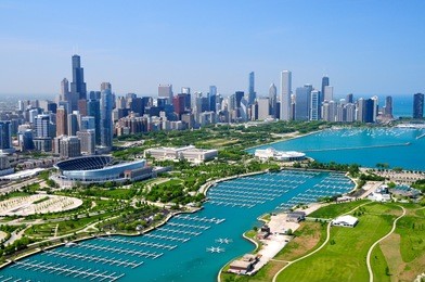 downtown chicago & lake michigan