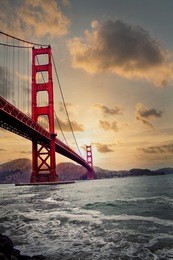 golden gate bridge sunset 