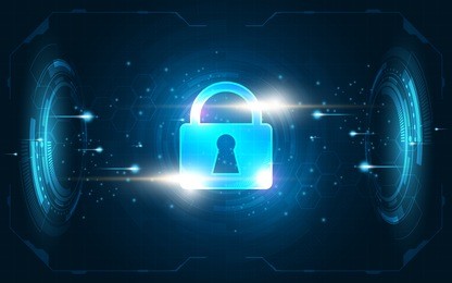 security cyber digital concept abstract technology background protect system innovation vector illustration