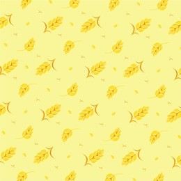 seamless pattern rice on yellow pastel background. vector illustration.
