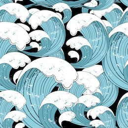 graphic texture of the waves