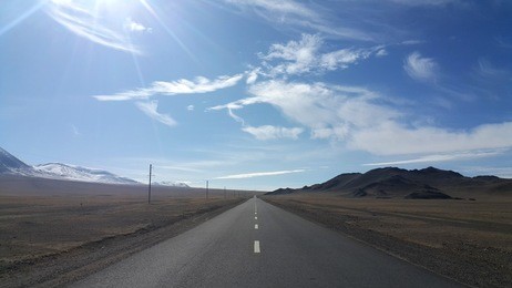 road in mongolia