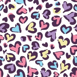heart leopard repeat pattern
