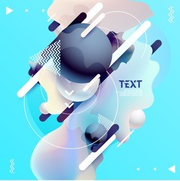 fluid poster design. abstract color template.