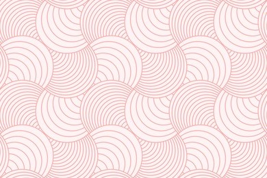 sweet pink geometric line circle abstract background seamless pattern vector design.