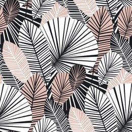 tender color elegant floral seamless pattern for background, wrapping paper, fabric. modern tropical endless repeatable motif for surface design. stock vector illustration