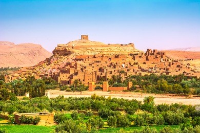 amazing view of kasbah ait ben haddou near ouarzazate in the atlas mountains of morocco. unesco world heritage site since 1987. artistic picture. beauty world.