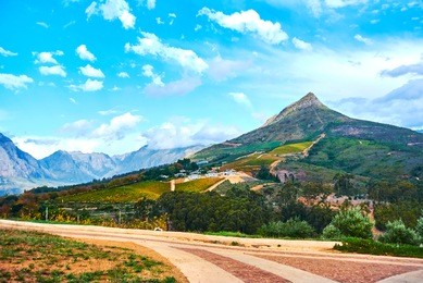 stellenbosch is a town in the western cape province of south africa, situated about 50 kilometres (31 miles) east of cape town, along the banks of the eerste river at the foot of the stellenbosch