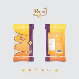 rice of thailand packaging food product and background vector concept thai arts